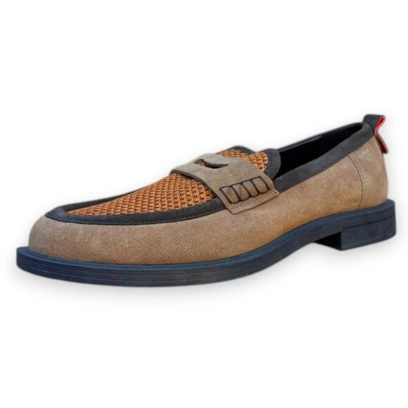 HUGO Varian Loafers Men's Gray-Brown Leather Slip-On US 9 (UK 8 EU 42) MSRP $199 - Picture 1 of 4